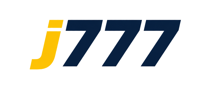 j777 logo on dark premium navbar